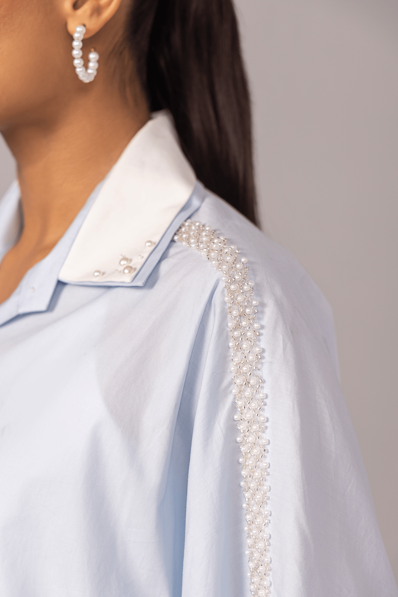 Lustre Pearl Shirt – Lace - aVynā