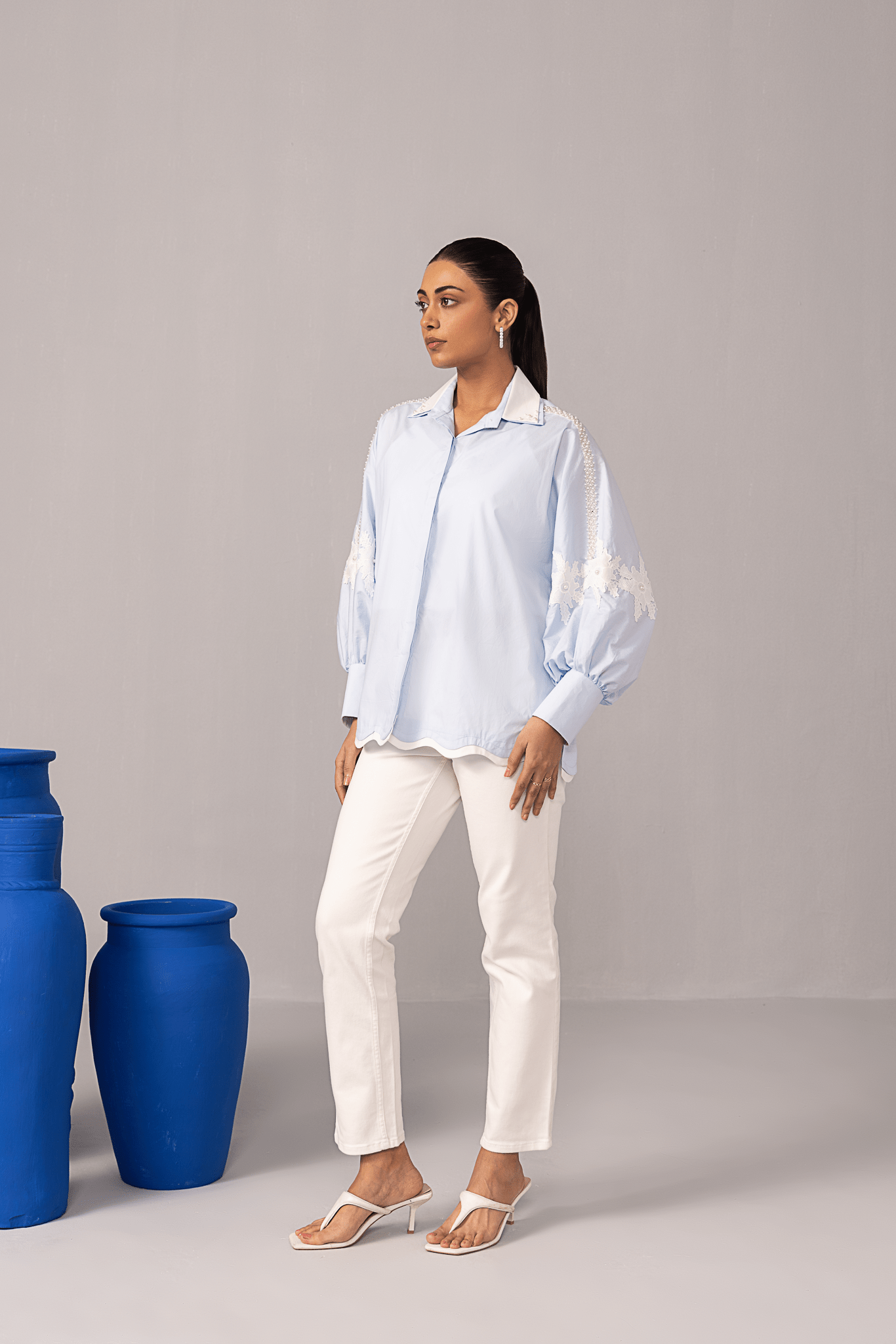 Lustre Pearl Shirt – Lace - aVynā