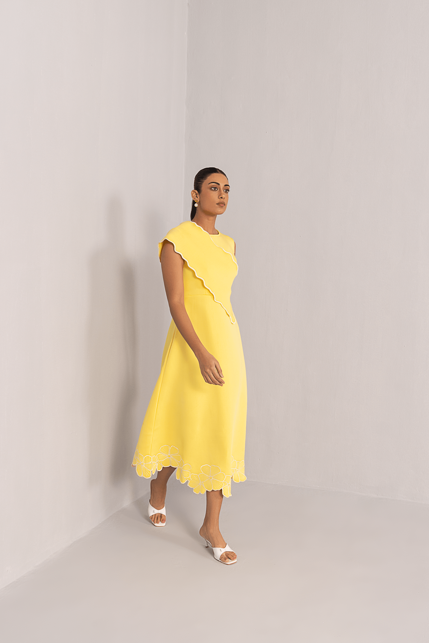 Neoprene Cape Dress - aVynā