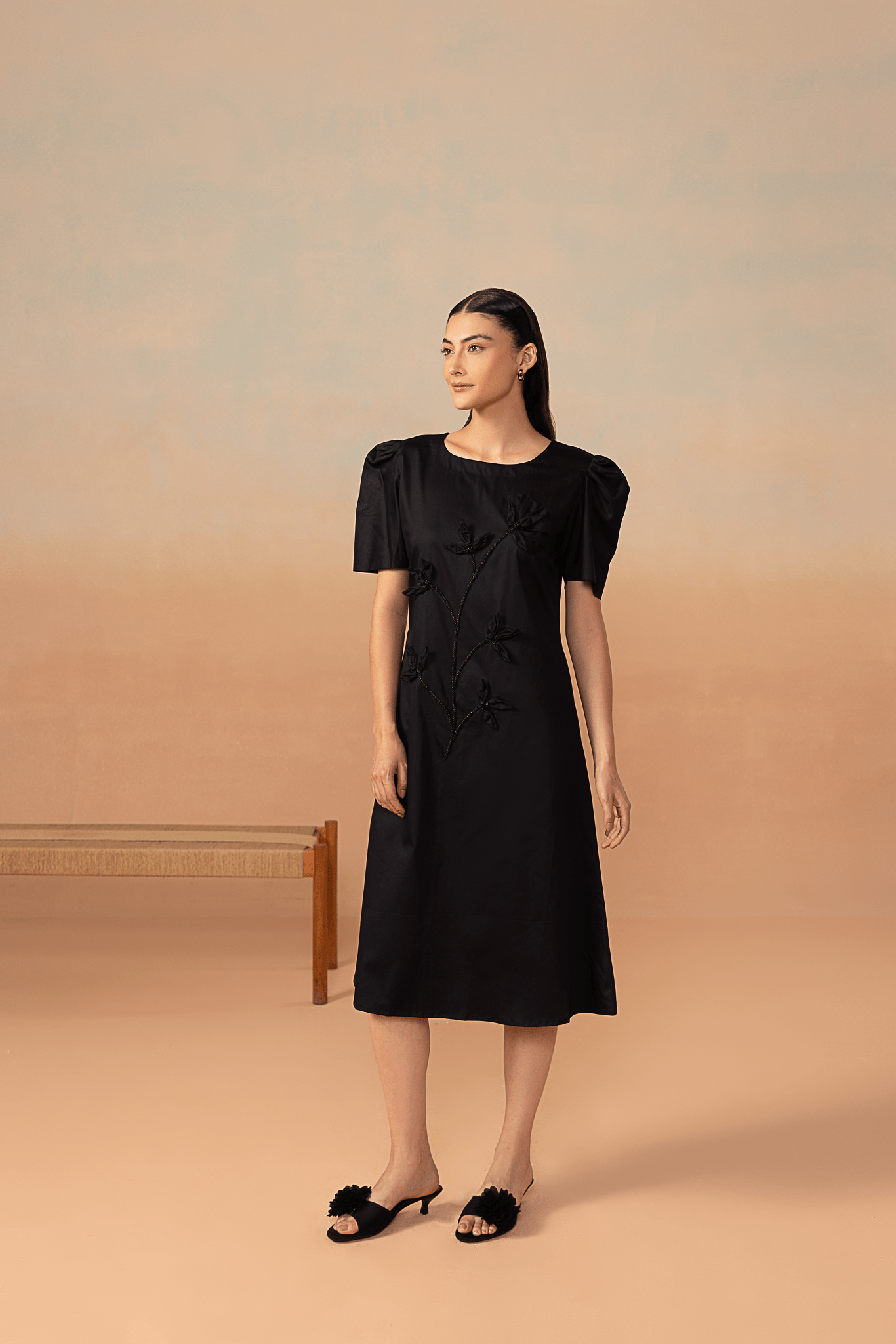 Noir Blossom Dress - aVynā