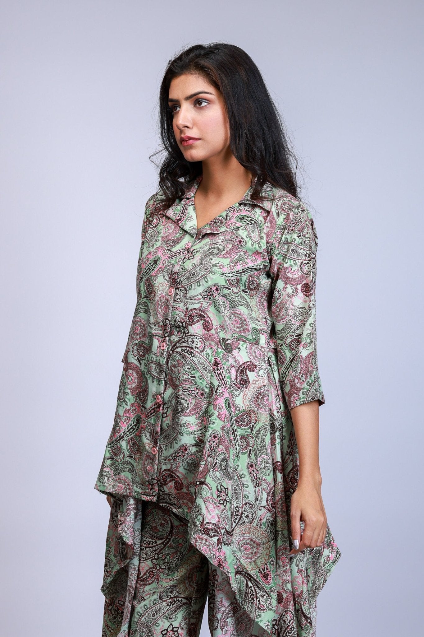 Paisley Breeze Printed Co - ord Set - aVynā