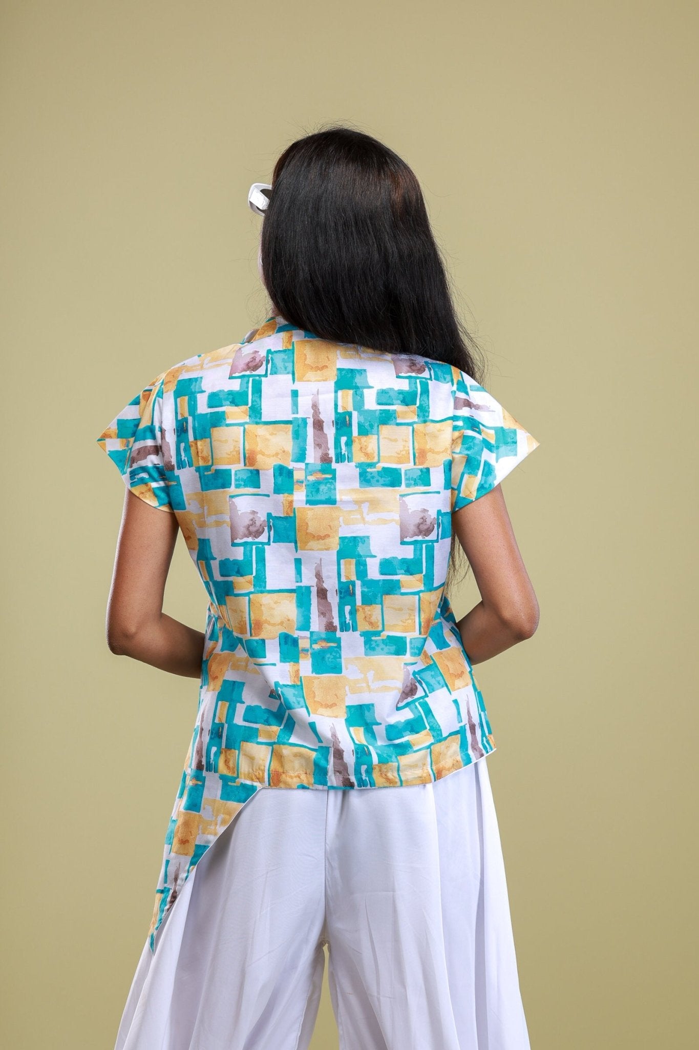 Summer Mosaic Asymmetrical Co - ord Set - aVynā