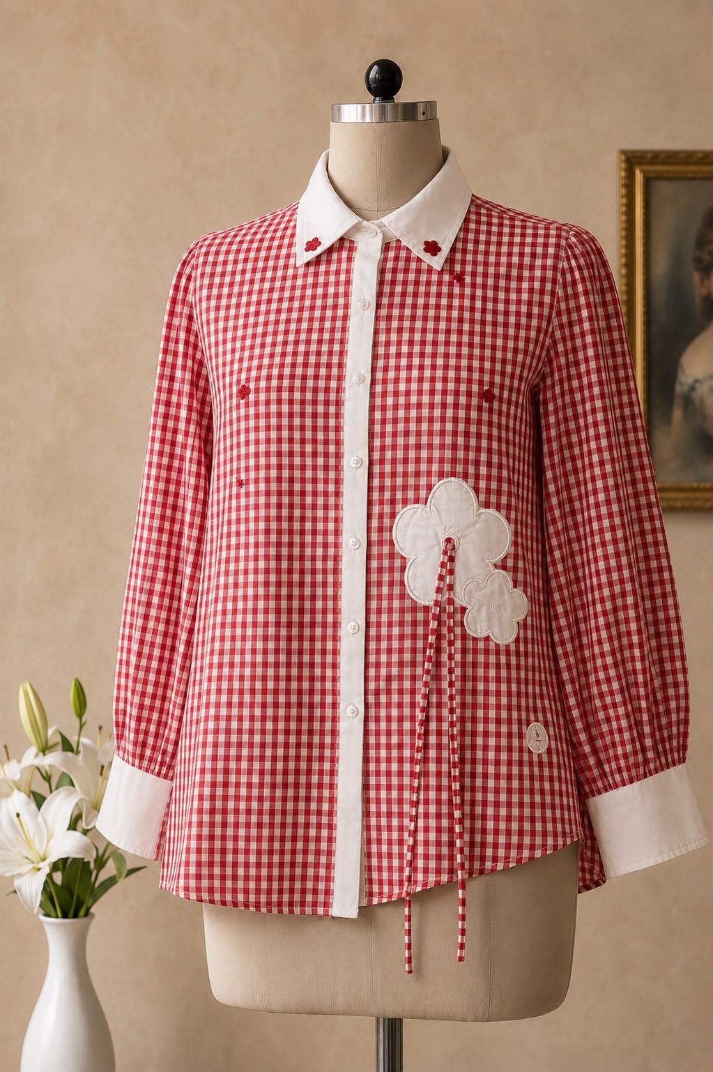Gingham Daisy Shirt