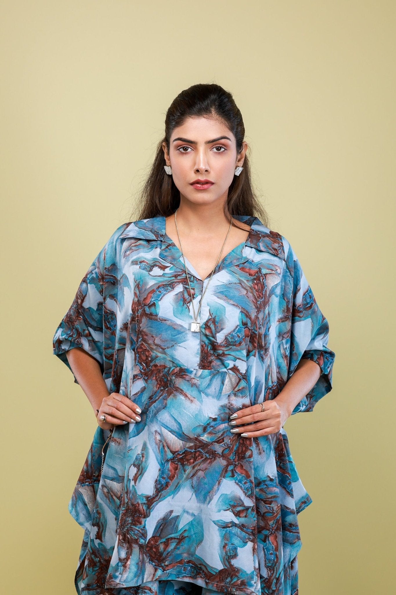 Aqua Mirage Oversized Co - ord Set - aVynā