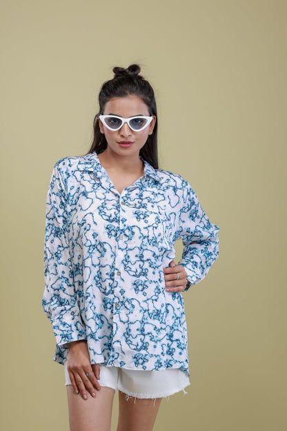 Cloudrush Marble Printed Shirt - aVynā