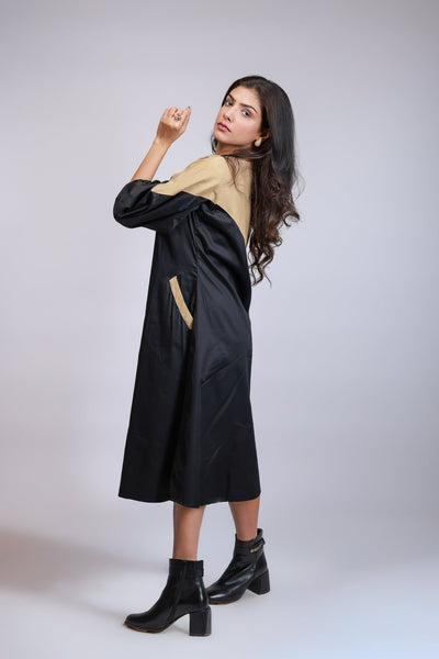 Geometric Horizon Zip Dress - aVynā