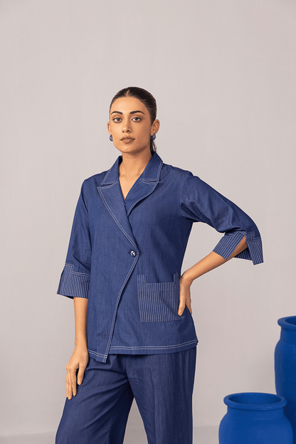 Indigo Edge Co - ord Set - aVynā