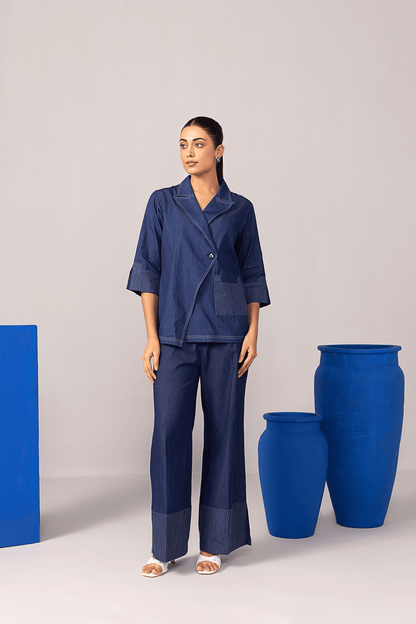 Indigo Edge Co - ord Set - aVynā