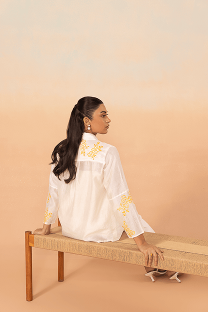 Ivory Bloom Shirt - aVynā