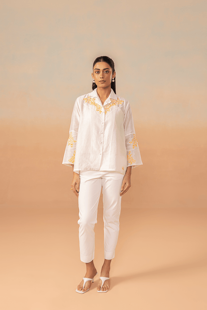Ivory Bloom Shirt - aVynā