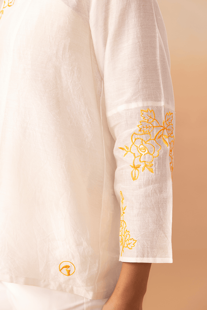 Ivory Bloom Shirt - aVynā