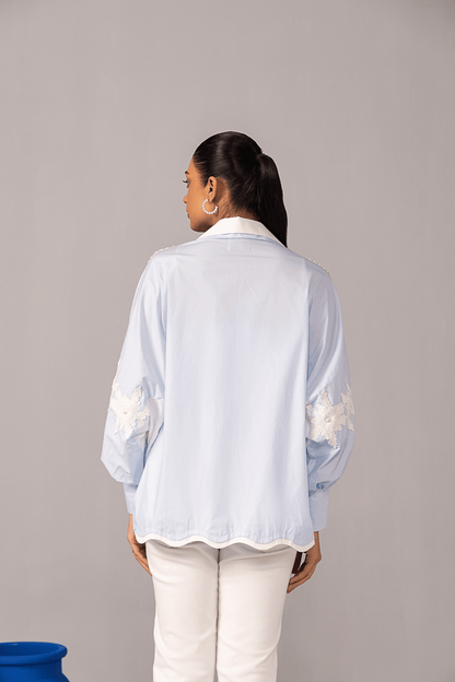 Lustre Pearl Shirt – Lace - aVynā