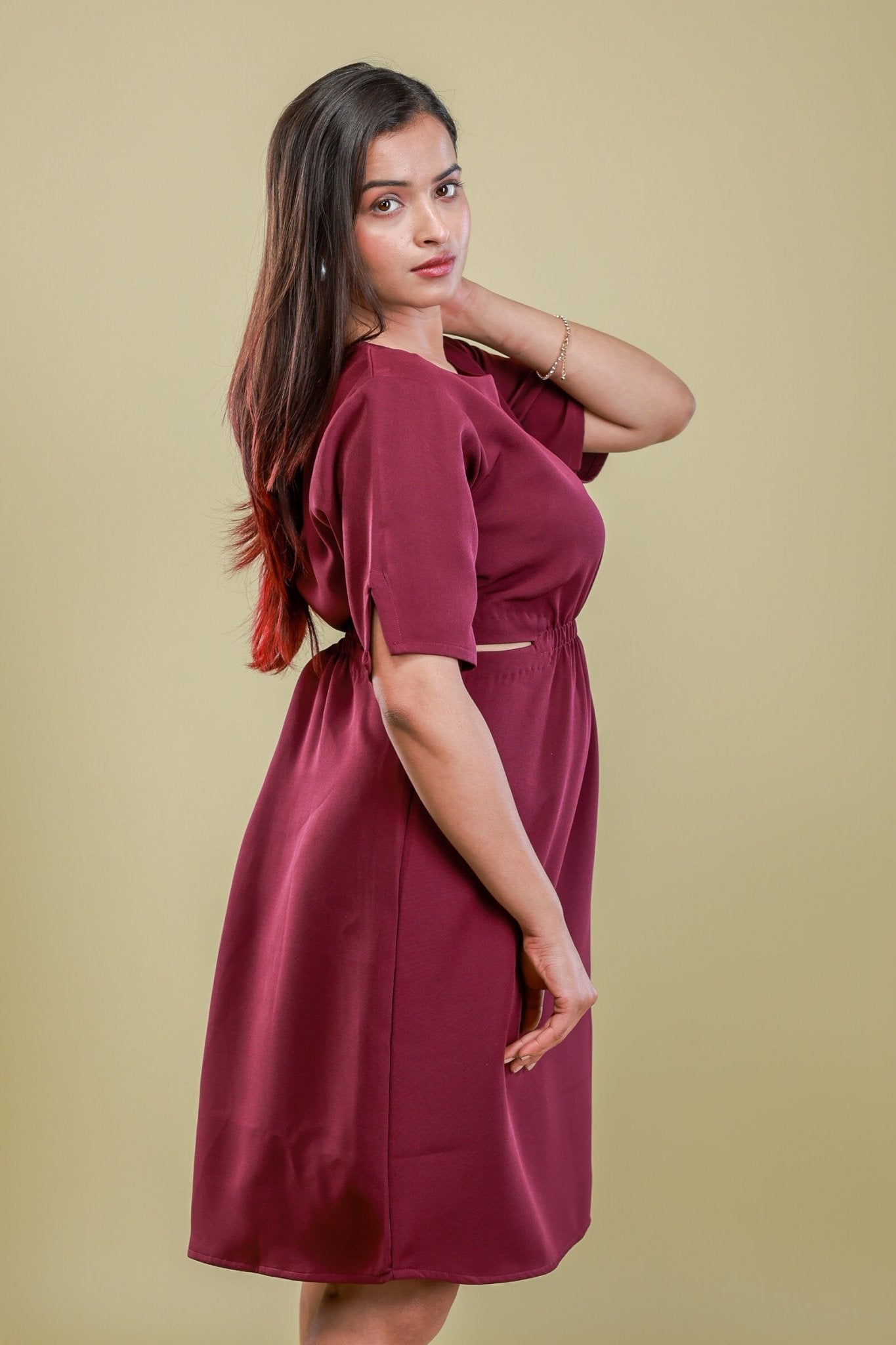 merlot - muse - cutout - dress - aVynā