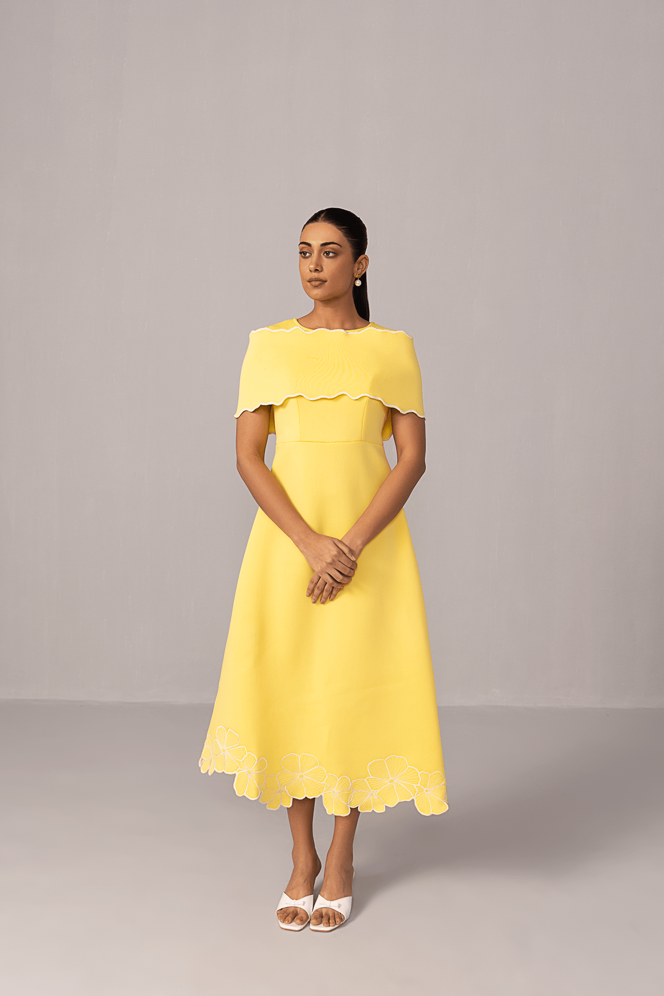Neoprene Cape Dress - aVynā