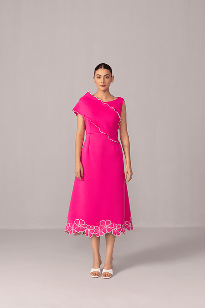 Neoprene Cape Dress - aVynā