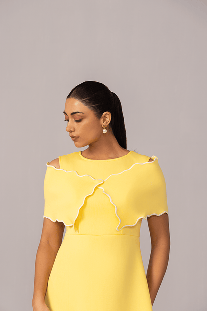 Neoprene Cape Dress - aVynā