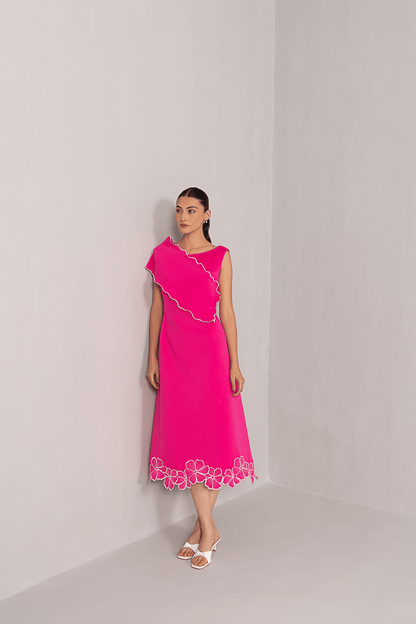 Neoprene Cape Dress - aVynā