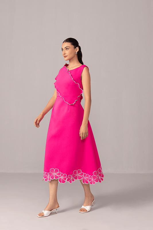 Neoprene Cape Dress - aVynā