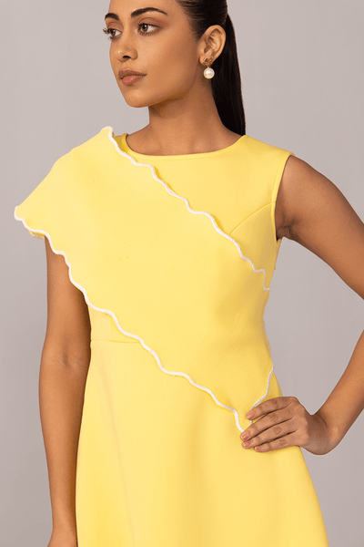 Neoprene Cape Dress - aVynā