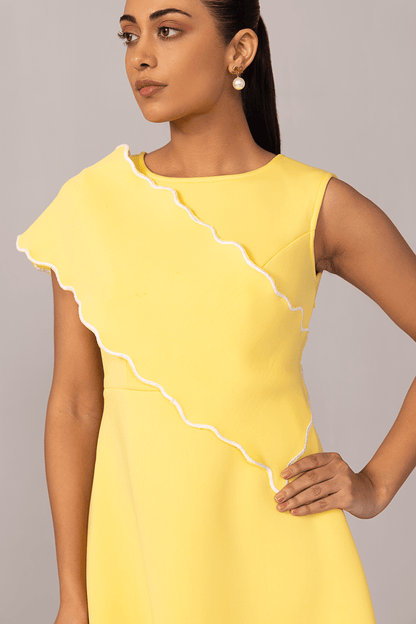 Neoprene Cape Dress - aVynā