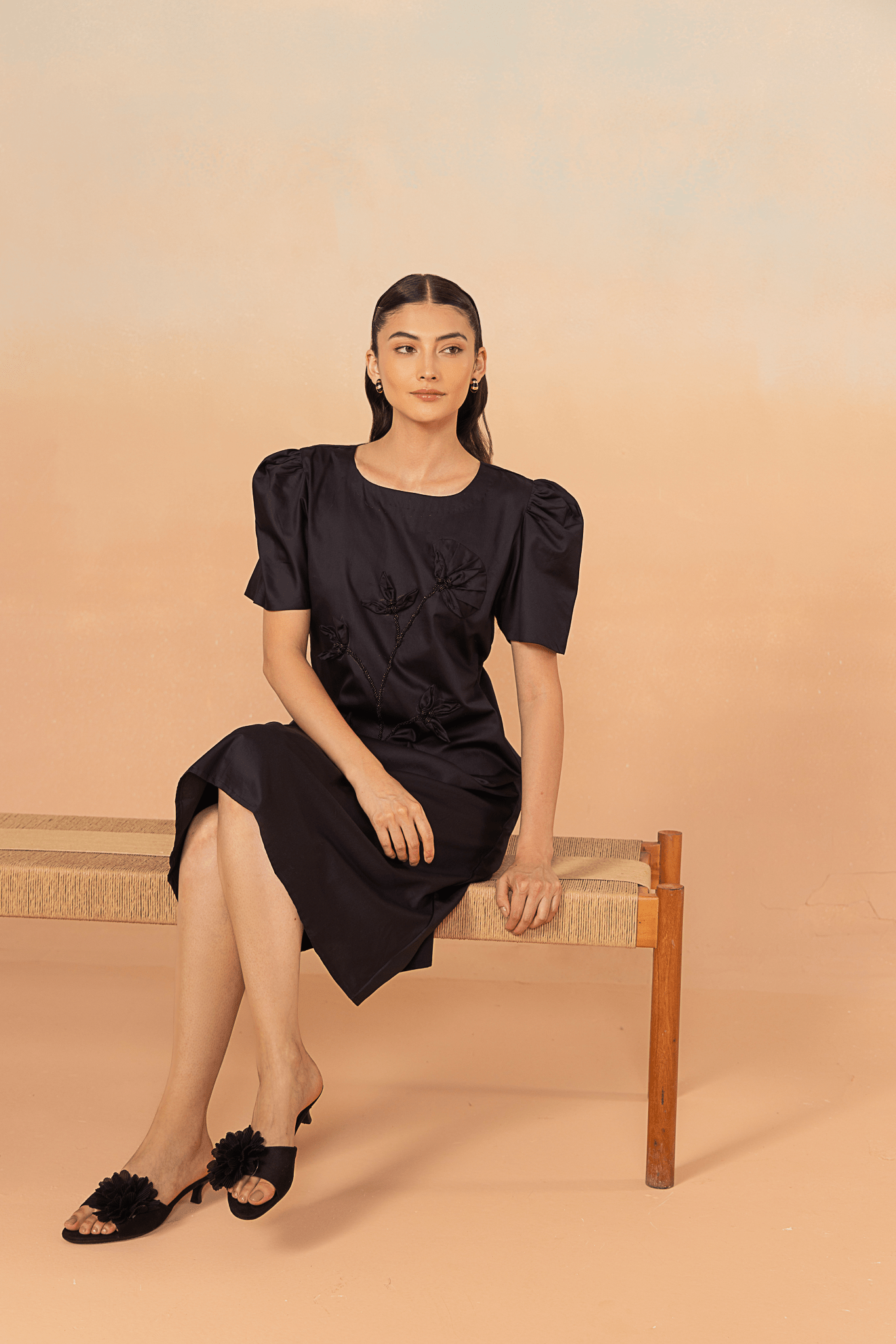 Noir Blossom Dress - aVynā