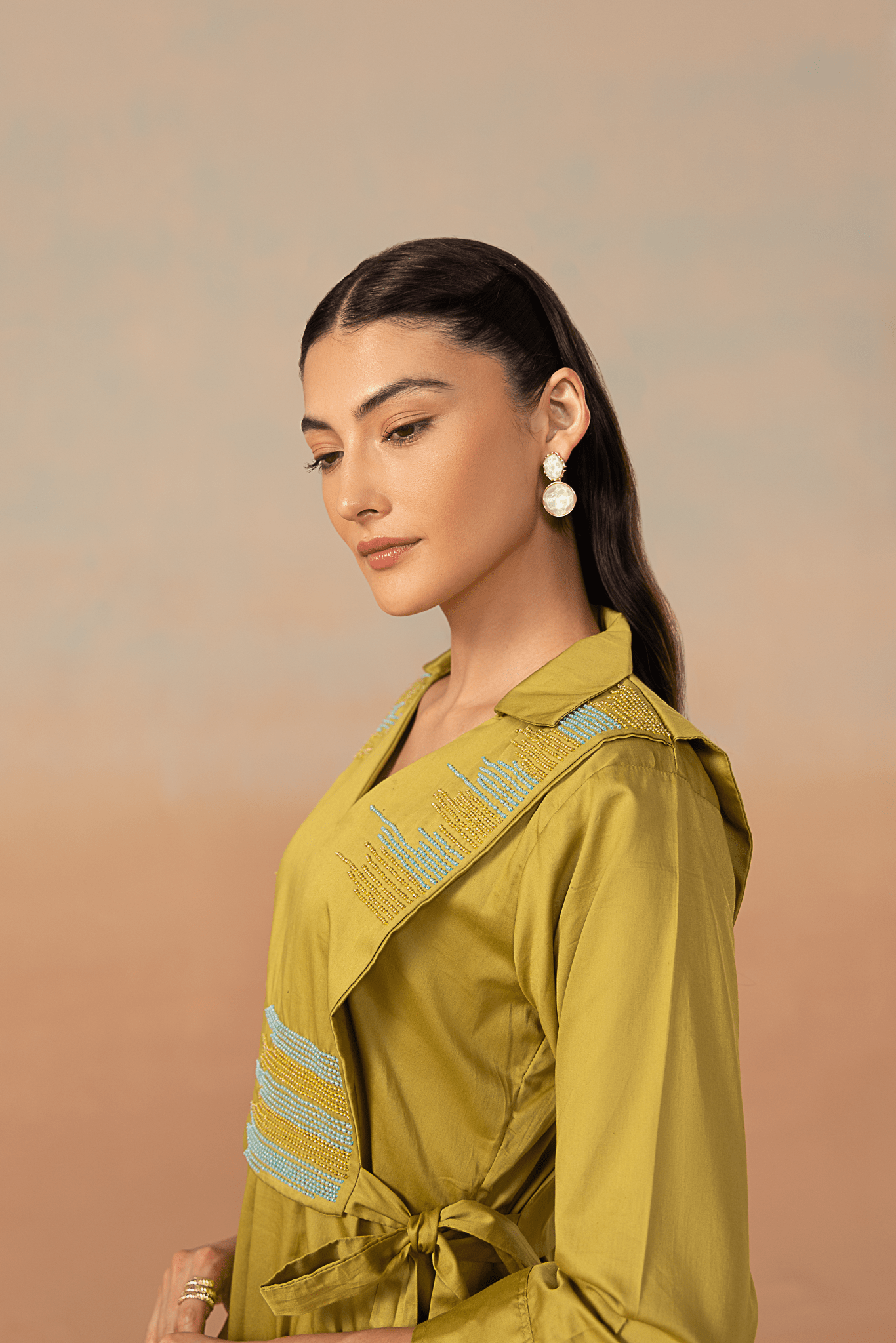 Olive Gleam Dress - aVynā