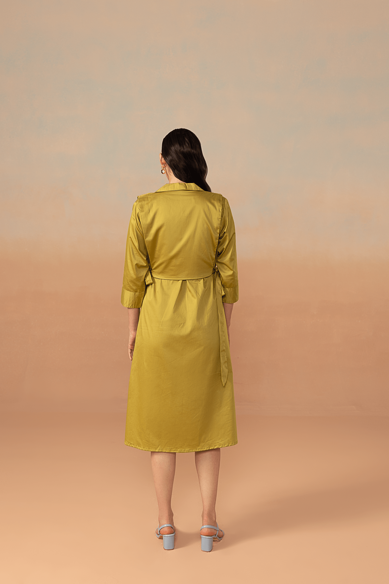 Olive Gleam Dress - aVynā
