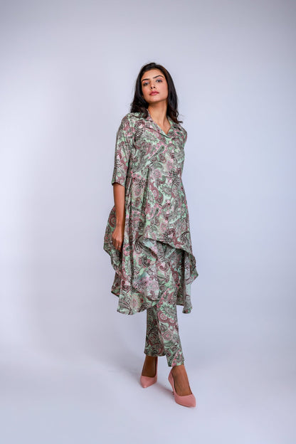 Paisley Breeze Printed Co - ord Set - aVynā