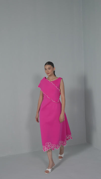 Neoprene Cape Dress
