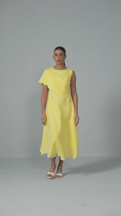 Neoprene Cape Dress