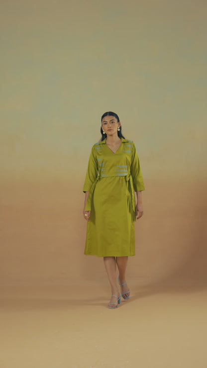 Olive Gleam Dress