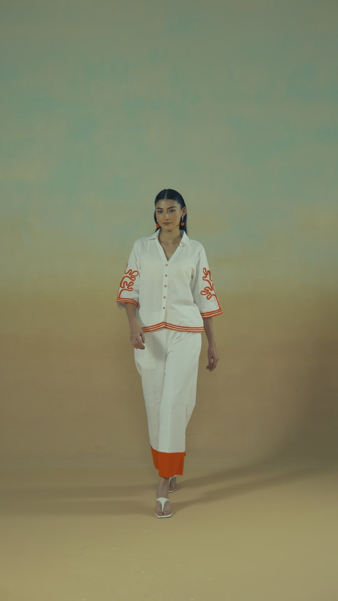 Coral Wave Co-ord Set